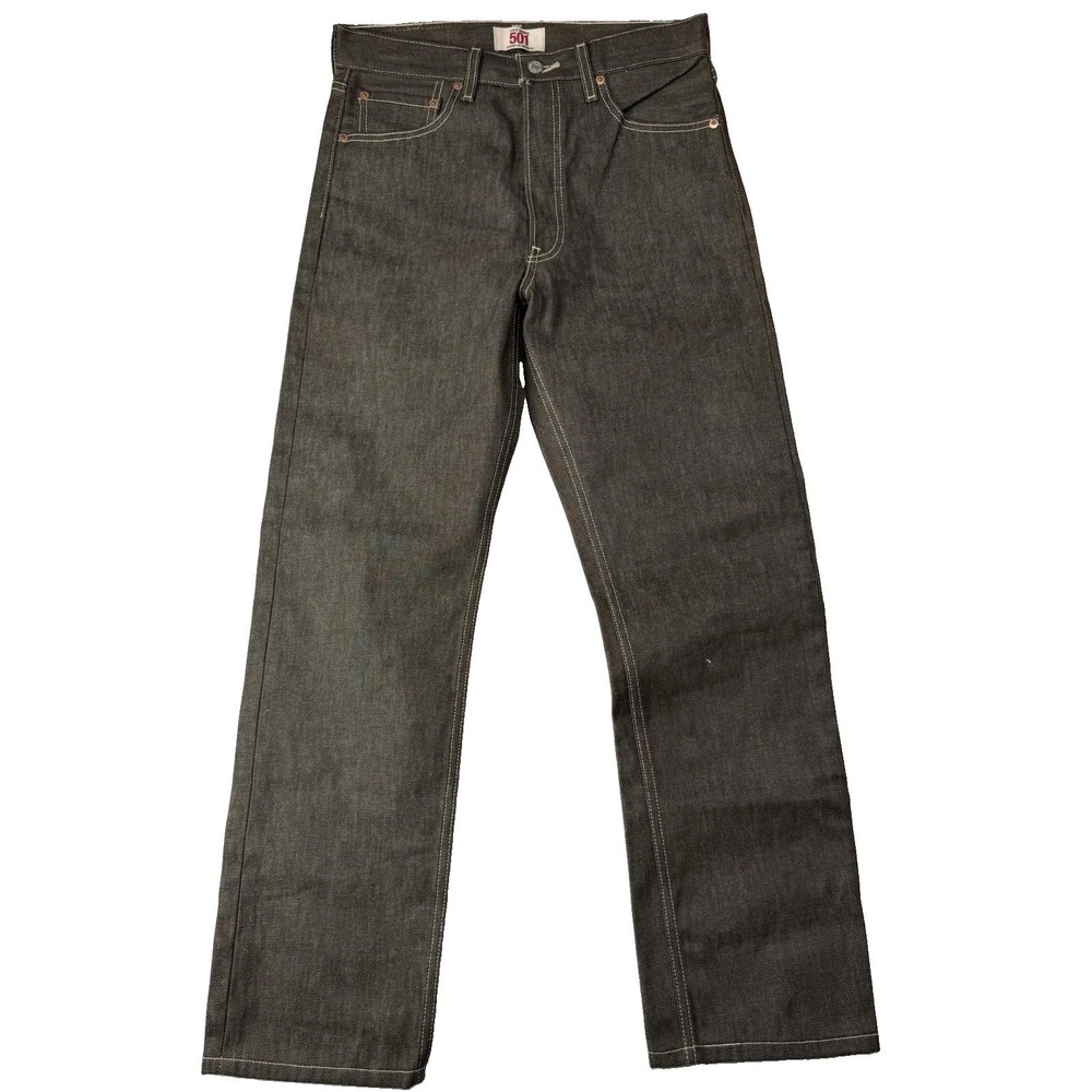 Levi's 501 Series Men's Black/Gray Straight Denim Jeans Button Fly 30x30 NWT
